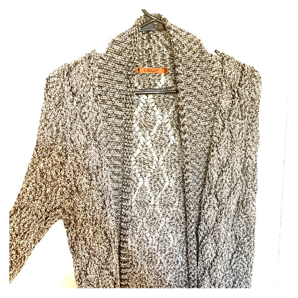 Belldini Size S Open Crotchet Work Long Cardigan